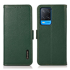 Coque Portefeuille Livre Cuir Etui Clapet B03H pour Oppo A54 4G Vert