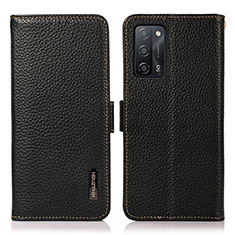 Coque Portefeuille Livre Cuir Etui Clapet B03H pour Oppo A55 5G Noir