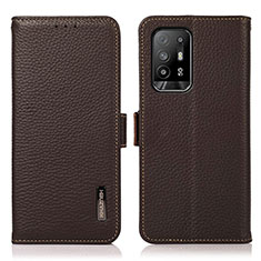 Coque Portefeuille Livre Cuir Etui Clapet B03H pour Oppo A94 5G Marron