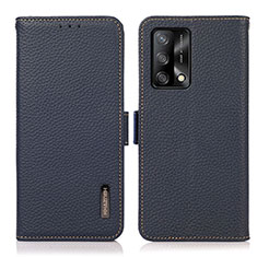 Coque Portefeuille Livre Cuir Etui Clapet B03H pour Oppo F19s Bleu