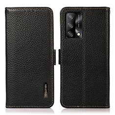 Coque Portefeuille Livre Cuir Etui Clapet B03H pour Oppo F19s Noir