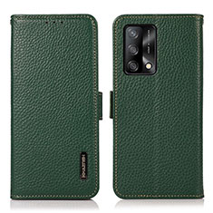 Coque Portefeuille Livre Cuir Etui Clapet B03H pour Oppo F19s Vert