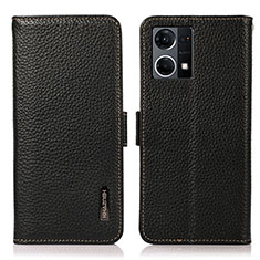 Coque Portefeuille Livre Cuir Etui Clapet B03H pour Oppo F21 Pro 4G Noir