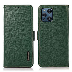 Coque Portefeuille Livre Cuir Etui Clapet B03H pour Oppo Find X3 Pro 5G Vert