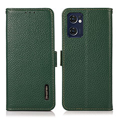 Coque Portefeuille Livre Cuir Etui Clapet B03H pour Oppo Find X5 Lite 5G Vert