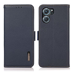 Coque Portefeuille Livre Cuir Etui Clapet B03H pour Oppo K10 5G Bleu