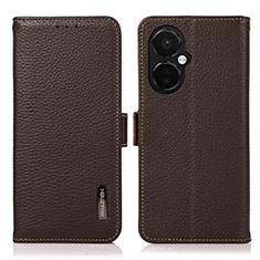 Coque Portefeuille Livre Cuir Etui Clapet B03H pour Oppo K11x 5G Marron