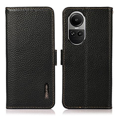 Coque Portefeuille Livre Cuir Etui Clapet B03H pour Oppo Reno10 Pro 5G Noir