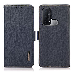 Coque Portefeuille Livre Cuir Etui Clapet B03H pour Oppo Reno5 A Bleu