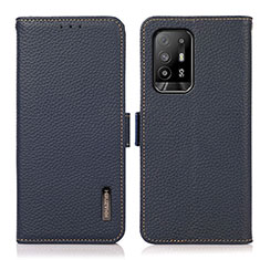 Coque Portefeuille Livre Cuir Etui Clapet B03H pour Oppo Reno5 F Bleu