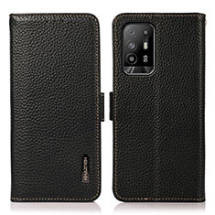 Coque Portefeuille Livre Cuir Etui Clapet B03H pour Oppo Reno5 Lite Noir