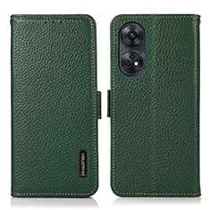 Coque Portefeuille Livre Cuir Etui Clapet B03H pour Oppo Reno8 T 4G Vert