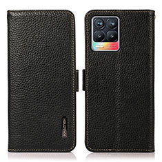 Coque Portefeuille Livre Cuir Etui Clapet B03H pour Realme 8 Pro Noir