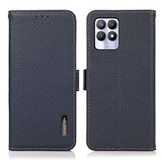 Coque Portefeuille Livre Cuir Etui Clapet B03H pour Realme 8i Bleu