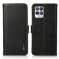 Coque Portefeuille Livre Cuir Etui Clapet B03H pour Realme 8i Noir