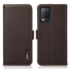 Coque Portefeuille Livre Cuir Etui Clapet B03H pour Realme 8s 5G Marron