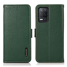 Coque Portefeuille Livre Cuir Etui Clapet B03H pour Realme 8s 5G Vert