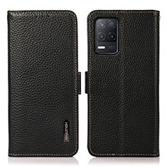 Coque Portefeuille Livre Cuir Etui Clapet B03H pour Realme 9 5G India Noir