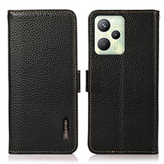 Coque Portefeuille Livre Cuir Etui Clapet B03H pour Realme C35 Noir