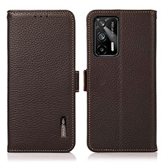 Coque Portefeuille Livre Cuir Etui Clapet B03H pour Realme GT 5G Marron