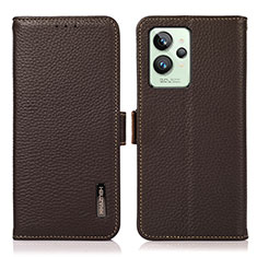 Coque Portefeuille Livre Cuir Etui Clapet B03H pour Realme GT2 Pro 5G Marron