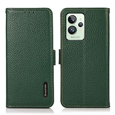 Coque Portefeuille Livre Cuir Etui Clapet B03H pour Realme GT2 Pro 5G Vert