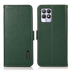 Coque Portefeuille Livre Cuir Etui Clapet B03H pour Realme Narzo 50 4G Vert