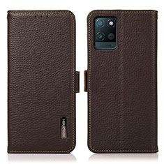 Coque Portefeuille Livre Cuir Etui Clapet B03H pour Realme V11 5G Marron