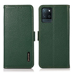 Coque Portefeuille Livre Cuir Etui Clapet B03H pour Realme V11 5G Vert