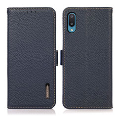 Coque Portefeuille Livre Cuir Etui Clapet B03H pour Samsung Galaxy A02 Bleu