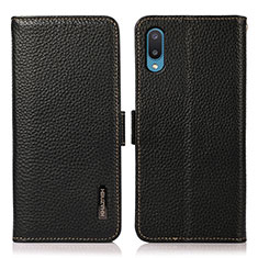 Coque Portefeuille Livre Cuir Etui Clapet B03H pour Samsung Galaxy A02 Noir