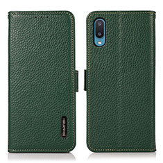 Coque Portefeuille Livre Cuir Etui Clapet B03H pour Samsung Galaxy A02 Vert