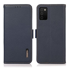 Coque Portefeuille Livre Cuir Etui Clapet B03H pour Samsung Galaxy A02s Bleu