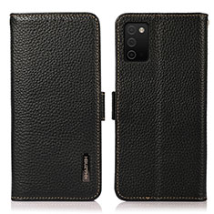 Coque Portefeuille Livre Cuir Etui Clapet B03H pour Samsung Galaxy A02s Noir