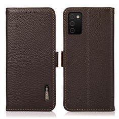 Coque Portefeuille Livre Cuir Etui Clapet B03H pour Samsung Galaxy A03s Marron