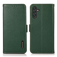 Coque Portefeuille Livre Cuir Etui Clapet B03H pour Samsung Galaxy A04s Vert