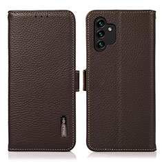 Coque Portefeuille Livre Cuir Etui Clapet B03H pour Samsung Galaxy A13 4G Marron