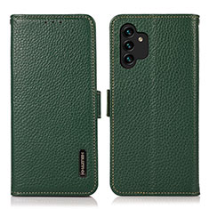 Coque Portefeuille Livre Cuir Etui Clapet B03H pour Samsung Galaxy A13 4G Vert