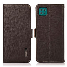 Coque Portefeuille Livre Cuir Etui Clapet B03H pour Samsung Galaxy A22 5G Marron