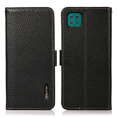 Coque Portefeuille Livre Cuir Etui Clapet B03H pour Samsung Galaxy A22s 5G Noir