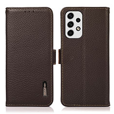 Coque Portefeuille Livre Cuir Etui Clapet B03H pour Samsung Galaxy A23 4G Marron