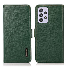 Coque Portefeuille Livre Cuir Etui Clapet B03H pour Samsung Galaxy A73 5G Vert