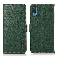 Coque Portefeuille Livre Cuir Etui Clapet B03H pour Samsung Galaxy M02 Vert