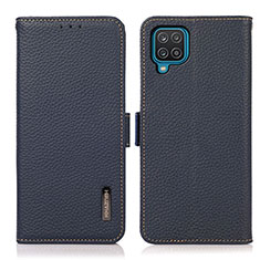 Coque Portefeuille Livre Cuir Etui Clapet B03H pour Samsung Galaxy M12 Bleu