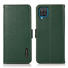 Coque Portefeuille Livre Cuir Etui Clapet B03H pour Samsung Galaxy M12 Vert