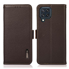 Coque Portefeuille Livre Cuir Etui Clapet B03H pour Samsung Galaxy M32 4G Marron