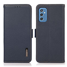 Coque Portefeuille Livre Cuir Etui Clapet B03H pour Samsung Galaxy M52 5G Bleu