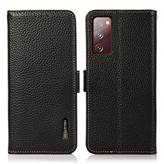 Coque Portefeuille Livre Cuir Etui Clapet B03H pour Samsung Galaxy S20 FE (2022) 5G Noir