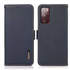 Coque Portefeuille Livre Cuir Etui Clapet B03H pour Samsung Galaxy S20 FE 4G Bleu