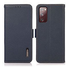 Coque Portefeuille Livre Cuir Etui Clapet B03H pour Samsung Galaxy S20 FE 5G Bleu